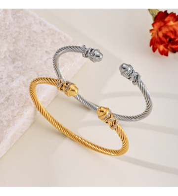Pulseras brazaletes acero...
