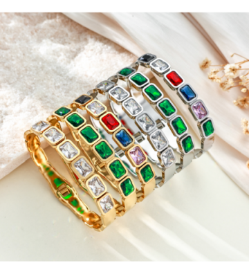 Pulseras brazaletes acero...
