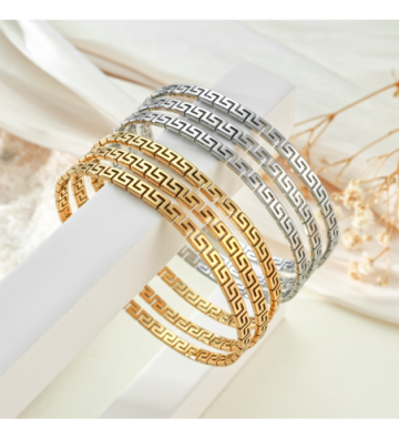 Pulseras brazaletes acero...