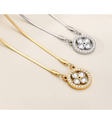 Collares acero Plateado...