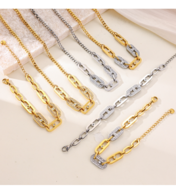 Collares acero Dorado...