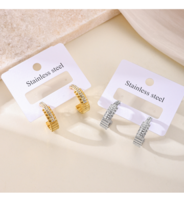 Pendientes acero Dorado...
