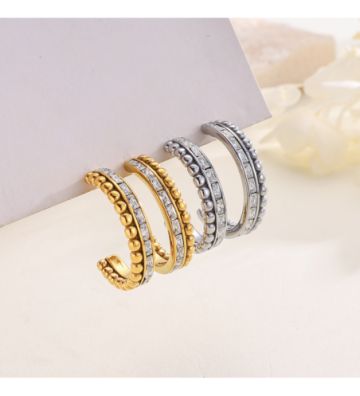 Pendientes acero Dorado...