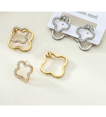 Pendientes acero Plateado...