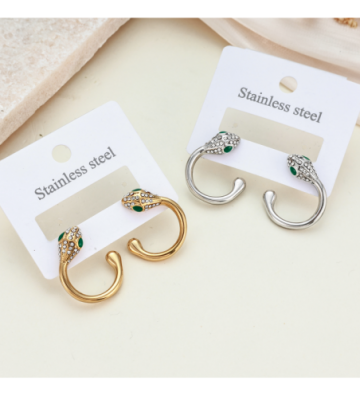 Pendientes acero Dorado...