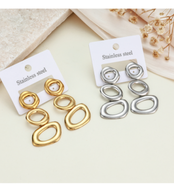 Pendientes acero Dorado...