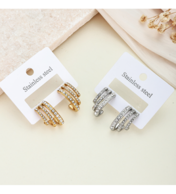 Pendientes acero Dorado...