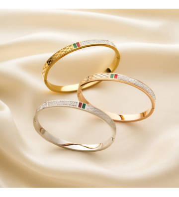 Pulseras brazaletes acero...