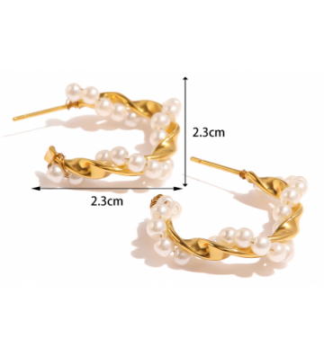Pendientes acero Dorado...