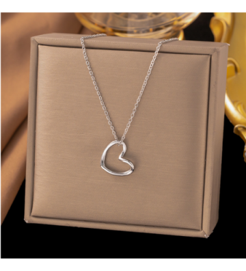 Collares acero Plateado...