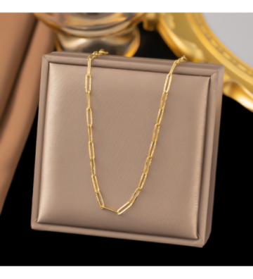 Collares acero Dorado...