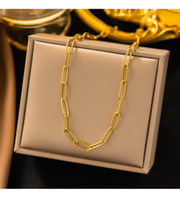 Collares acero Dorado...
