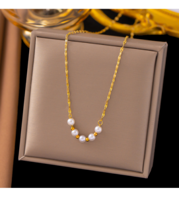 Collares acero Dorado...