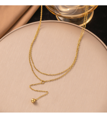 Collares acero Dorado...