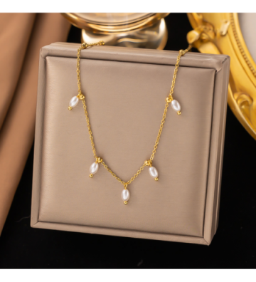 Collares acero Dorado...