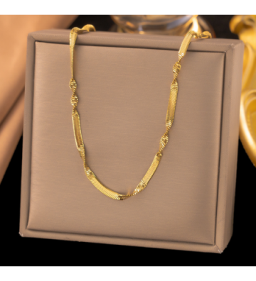Collares acero Dorado...