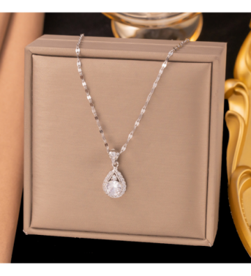 Collares acero Plateado...