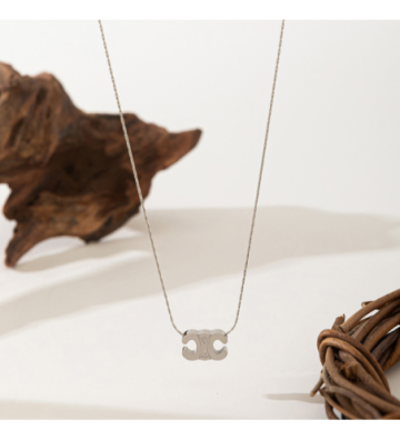 Collares acero Plateado...