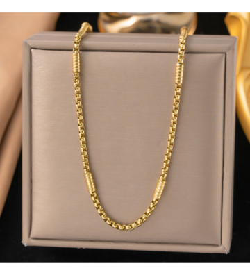 Collares acero Dorado...