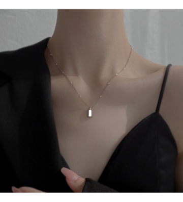 Collares acero Plateado...