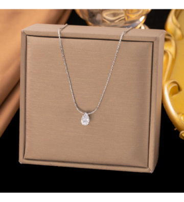 Collares acero Plateado...