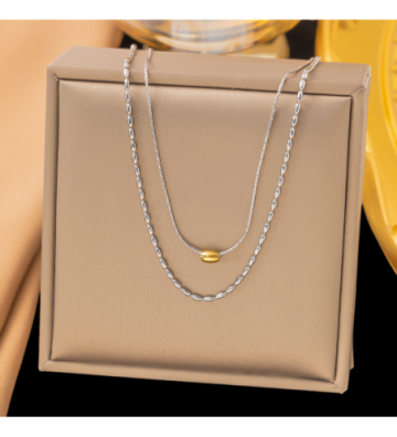 Collares acero Dorado...
