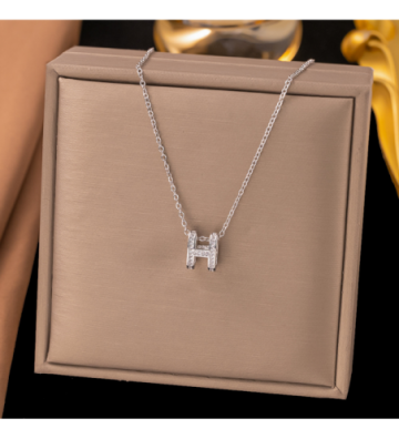 Collares acero Plateado...