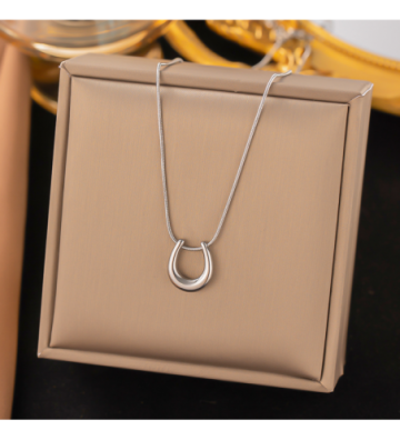 Collares acero Plateado...