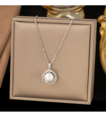 Collares acero Plateado...