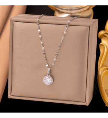 Collares acero Plateado...