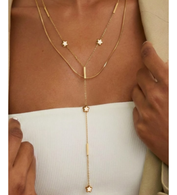 Collares acero Plateado...