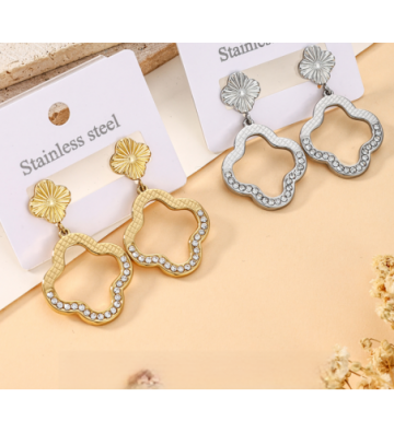 Pendientes acero Dorado...