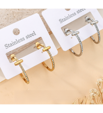 Pendientes acero Dorado...