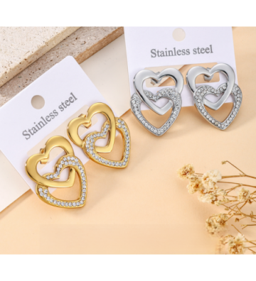 Pendientes acero Plateado...