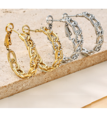Pendientes acero Plateado...