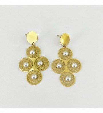 Pendientes acero Dorado