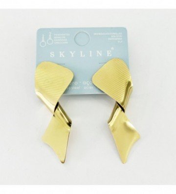 Pendientes acero Dorado