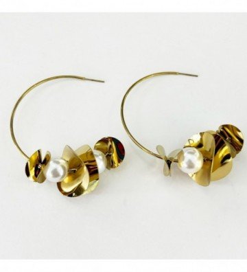 Pendientes acero Dorado