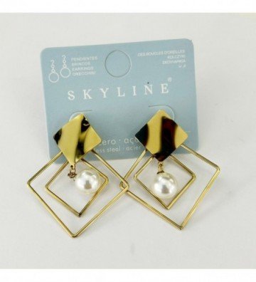 Pendientes acero Dorado