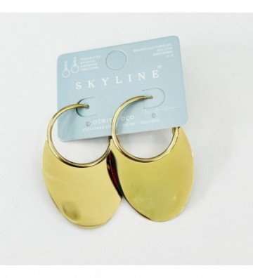 Pendientes acero Dorado
