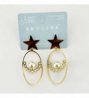 Pendientes acero Dorado