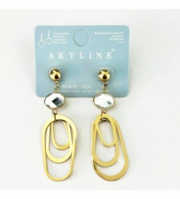 Pendientes acero Dorado