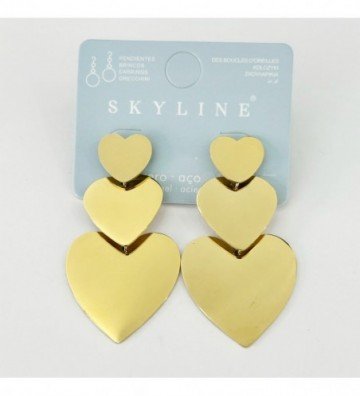 Pendientes acero Dorado