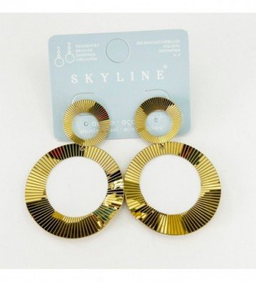 Pendientes acero Dorado