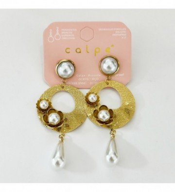 Pendientes acero Dorado