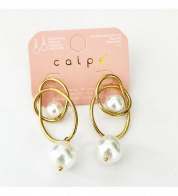 Pendientes acero Dorado