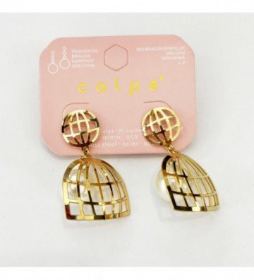 Pendientes acero Dorado