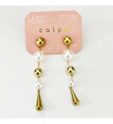 Pendientes acero Dorado
