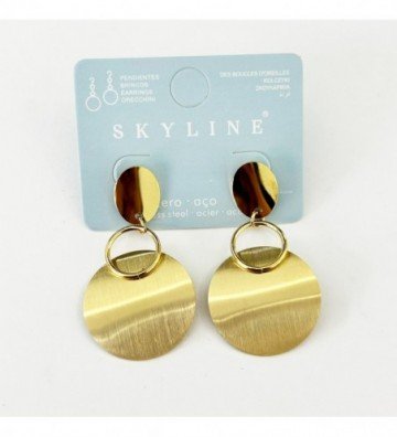 Pendientes acero Dorado