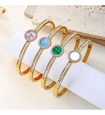 Pulseras brazaletes acero...